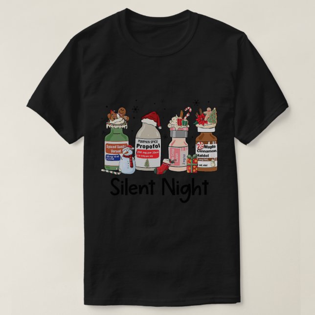 T-shirt Nuit Silencieuse de Noël Nu Noel (Design devant)