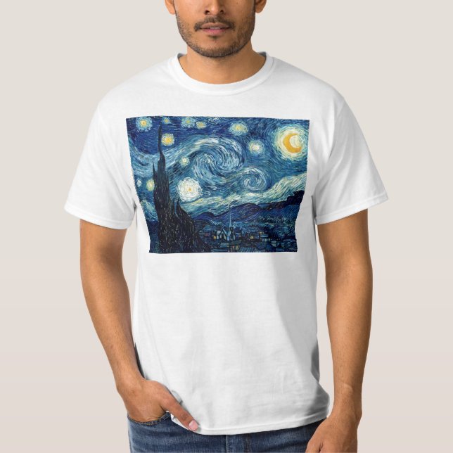 T-shirt Nuit Starry by Vincent Van Gogh (Devant)