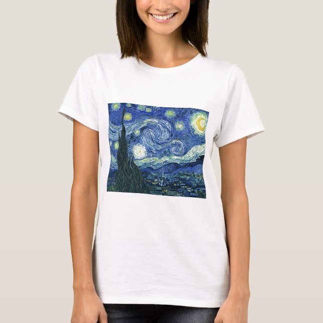 T-shirt Nuit Van Gogh Starry (Devant)