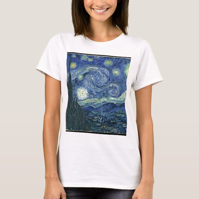 T-shirt Nuit Van Gogh Starry (Devant)