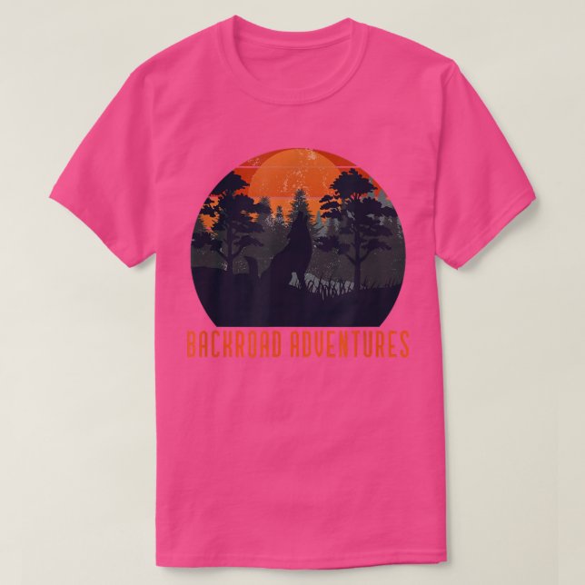 T-shirt Nuits d'aventures en arrière-plan (Design devant)