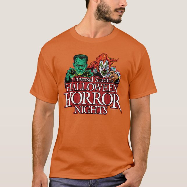 T-shirt Nuits d'horreur d'Halloween Frankenstein et Jackhe (Devant)