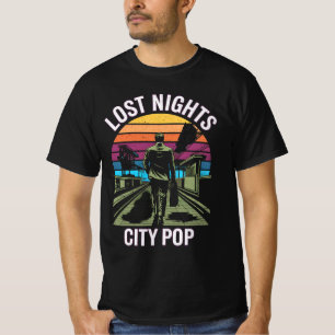 T-shirt Nuits perdues Ville Pop Vaporwave Esthétique