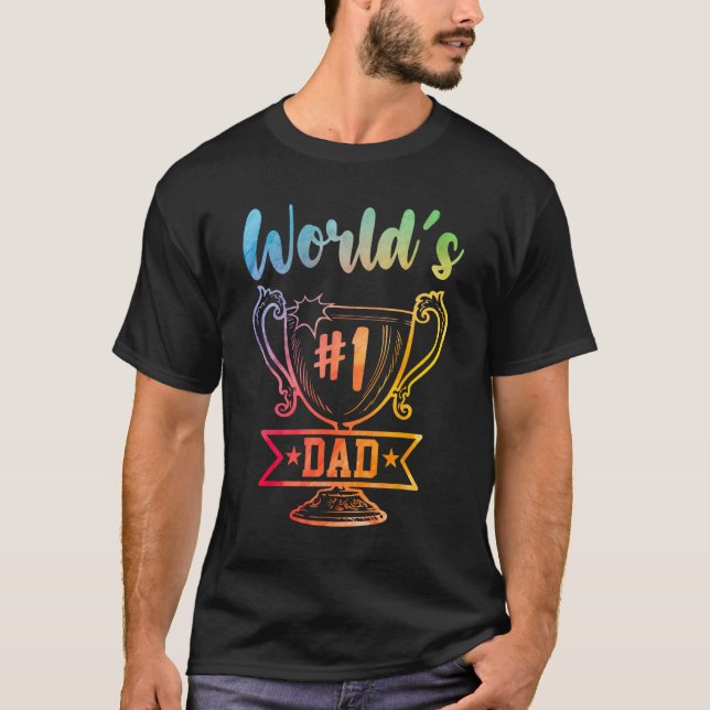 T-shirt Number 1 Dad Fathers Day For Dad (Devant)