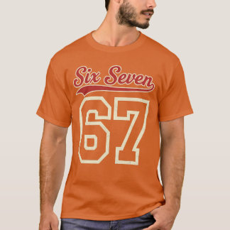 T-shirt Number 67 Numbered Six Seven Baseball Jersey Style