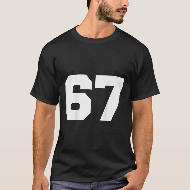 T-shirt Number 67 Sports Jersey Player #67 Fan Ck Print Va (Devant)