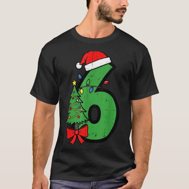 T-shirt Number 6 Christmas 6 7 Matching 67 Meme Men Women  (Devant)