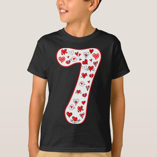 T-shirt Number 7 Couple Costume Duo 67 Meme Six Seven Vale (Devant)