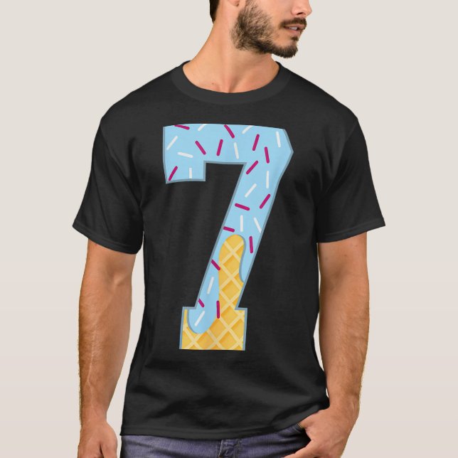 T-shirt Number 7 Ice Cream Drip 67 Meme Couple Halloween C (Devant)
