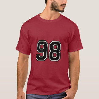 T-shirt Number 98 Varsity Sports Jersey | 98th Birthday