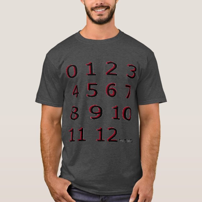 T-shirt Number Eye Chart  (Devant)