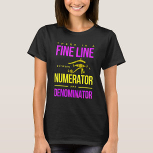 T-shirt Numérateur Et Dénominateur De Ligne Fin