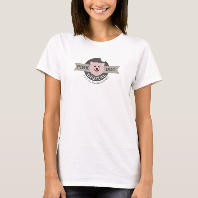 T-Shirt numérique pour femmes Pink Dog (Devant)