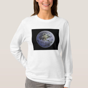 T-shirt numériquement image améliorée de la Terre entière