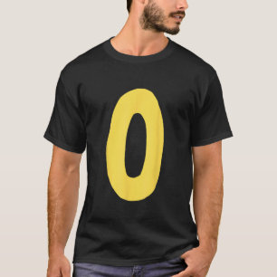T-shirt Numéro 0 grand et gras en jaune