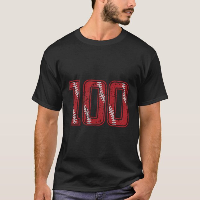 T-shirt Numéro 100 Distressed Baseball Jersey Numéro (Devant)