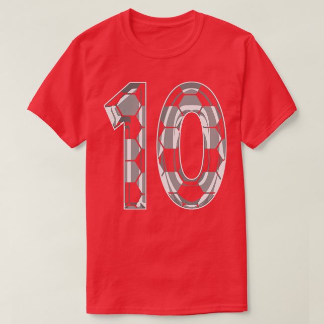 T-shirt Numéro 10 Jersey 10 Maman Joueur Fan 1 (Design devant)
