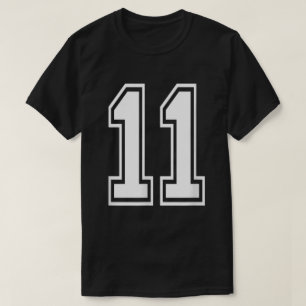 T-shirt Numéro 11 Varsity Sports Team Jersey 11e anniversa