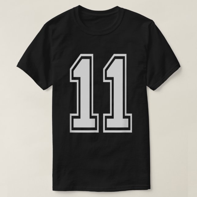 T-shirt Numéro 11 Varsity Sports Team Jersey 11e anniversa (Design devant)