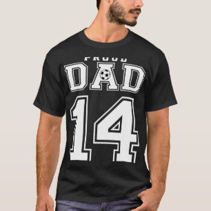 T-shirt Numéro 14 personnalisé fier papa de soccer futbol