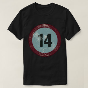T-shirt Numéro 14 Vintage en détresse