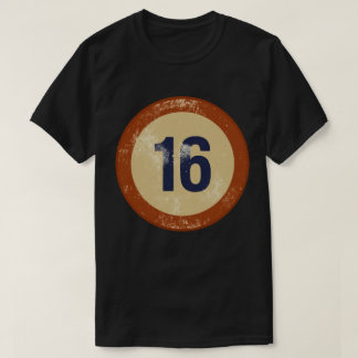 T-shirt Numéro 16 Vintage en détresse