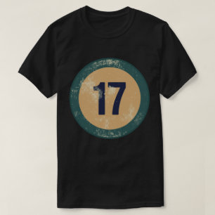 T-shirt Numéro 17 Vintage en détresse