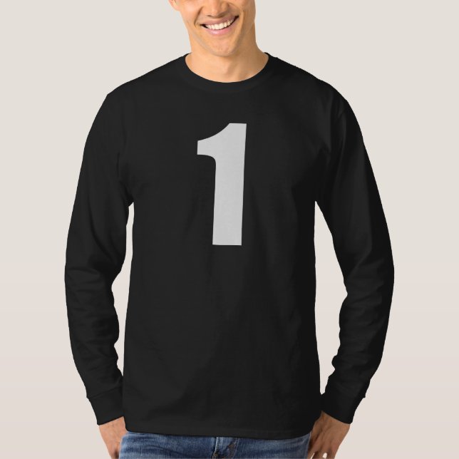 T-shirt Numéro 1 Numéros 1 Blanc clair Numéros Premium (Devant)