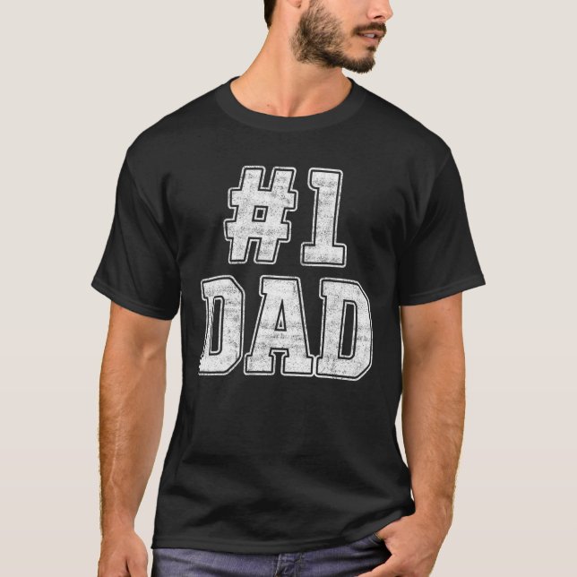 T-shirt Numéro 1 Papa Numéro Un Papa Fête des pères (Devant)