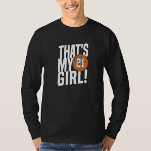 T-shirt Numéro 21 C'est ma fille #21 Basketball Mo