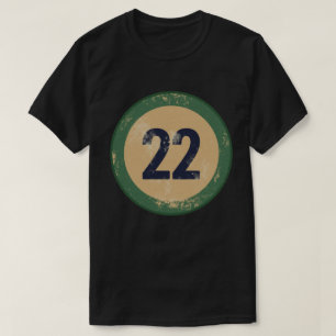 T-shirt Numéro 22 en détresse Vintage