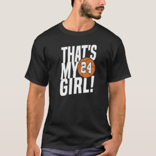 T-shirt Numéro 24 C'est ma fille 24 Basketball Mo