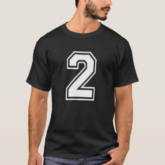 T-shirt Numéro 2 Anniversaire Numéro Uniforme Sport Jersey