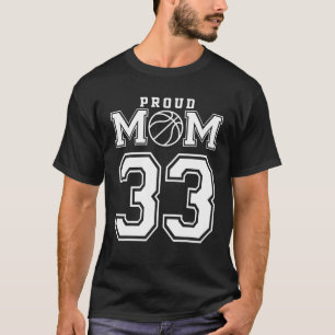 T-shirt Numéro 33 Personnalisé Fier Basketball Maman Perso
