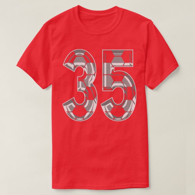 T-shirt Numéro 35 Jersey 35 Maman Joueur ventilateur (Design devant)