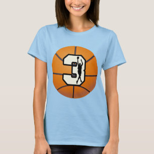 T-shirt Numéro 3 Basketball et joueur