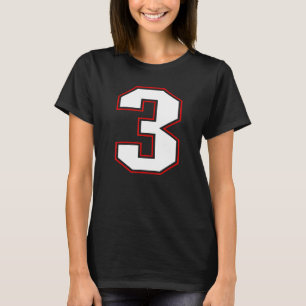 T-shirt Numéro 3 Joueur de l'équipe sportive d'anniversair