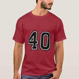 T-shirt Numéro 40 Maillot de Sport Universitaire   40e Ann