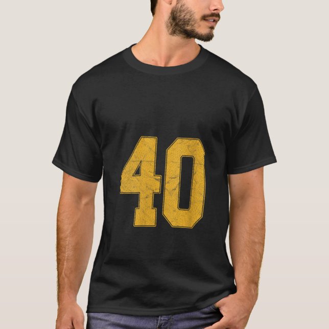 T-shirt Numéro 40 Numéro Uniform Sports Team Jersey 40e (Devant)