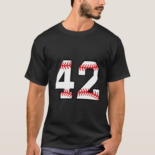 T-shirt Numéro 42 Quarante-deux baseball Lucky Favorite Je (Devant)