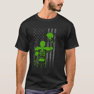 T-shirt Numéro 48 Drapeau Vert Femme Joueuse De Football A