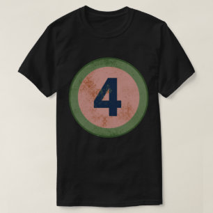 T-shirt Numéro 4 en détresse vintage