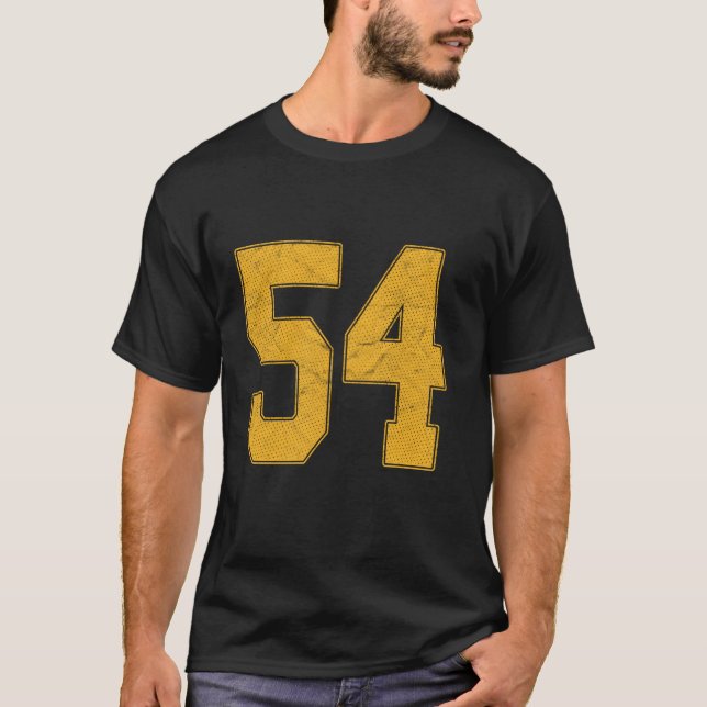 T-shirt Numéro 54 Numéro Uniform Sports Team Jersey 54e (Devant)