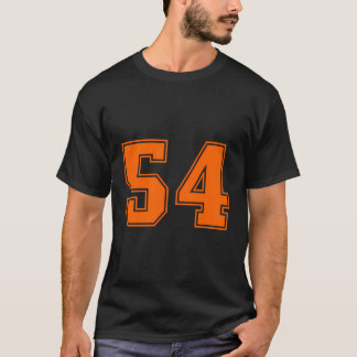T-shirt Numéro 54 Orange Sports Jersey Lucky Numéro