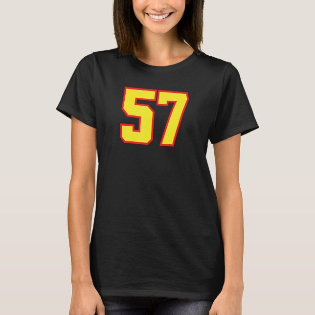 T-shirt Numéro 57 Athlétisme Yellow Red Var (Devant)