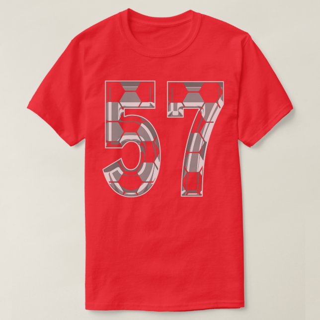 T-shirt Numéro 57 Jersey 57 Maman Joueur ventilateur (Design devant)