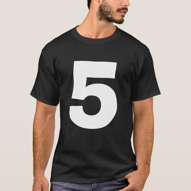 T-shirt Numéro 5. Cinq (Devant)