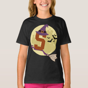 T-shirt Numéro 5 Halloween Thème Halloween Enfants de 5 an