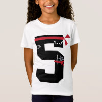 Numéro 5 Ninja 5 ans Amusement 5e anniversaire Cad