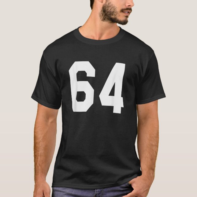 T-shirt Numéro 64 Joueur de l'équipe avant et arrière du J (Devant)